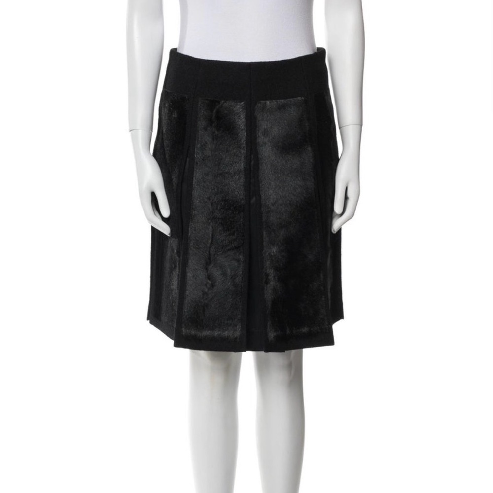 MIU MIU Vintage Goat Fur Midi Skirt XS US 2
